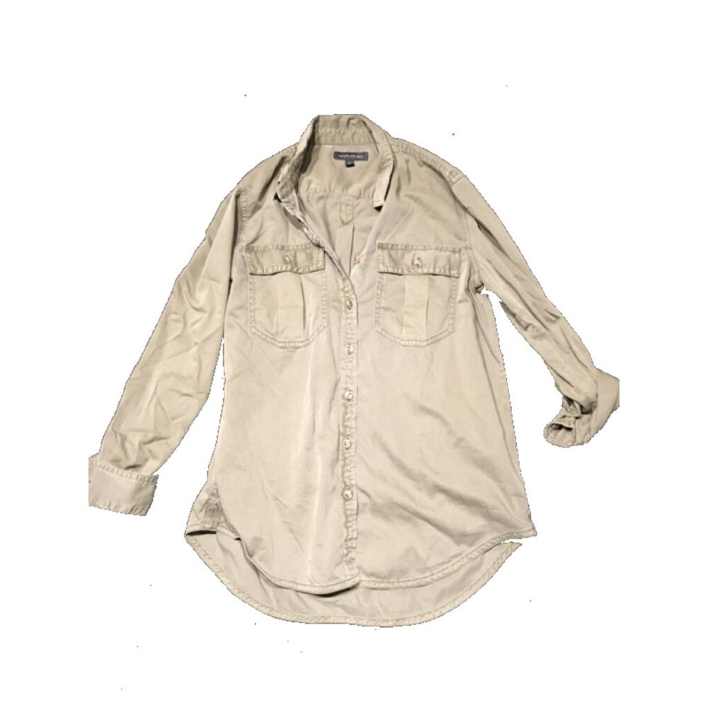 Army Green Utility Lightweight Cotton Blouse -Banana Republic - Size S